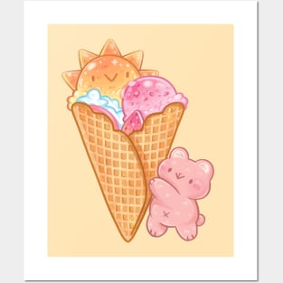 Sunny Ice Cream Posters and Art